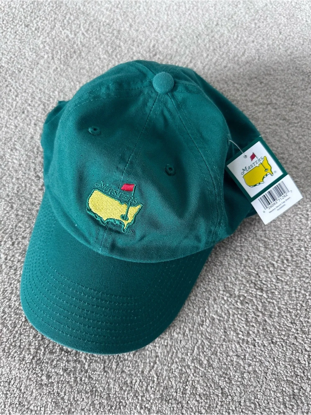 NWT Masters Augusta National Golf Hat Green Logo Adjustable Cap 100% Cotton